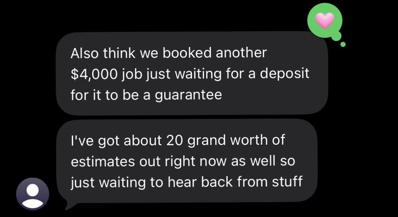Client text message