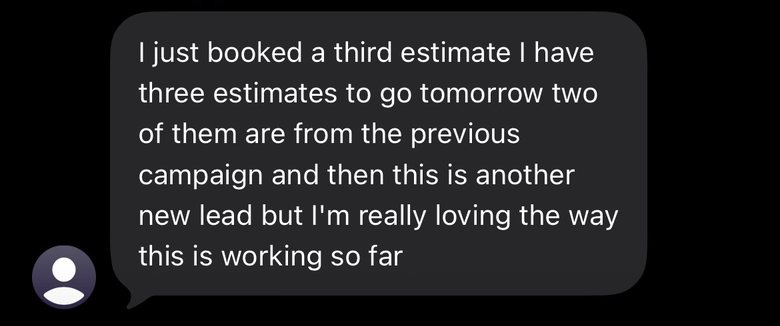 Client text message