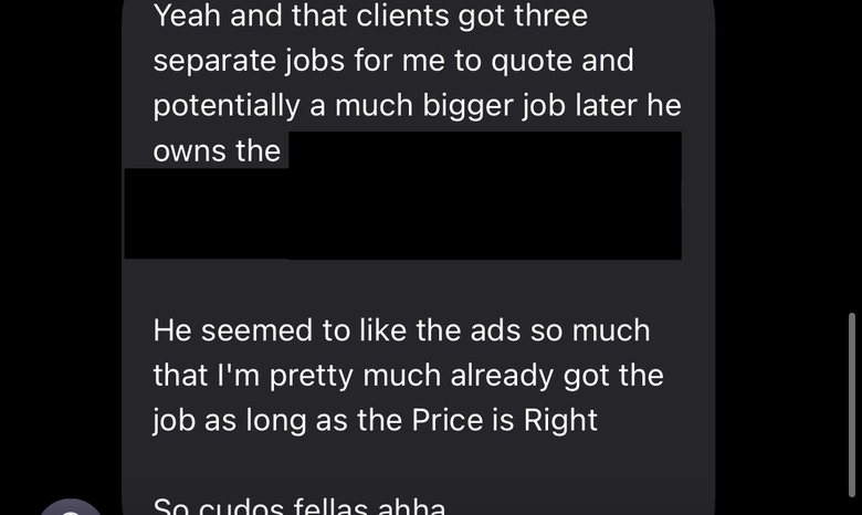 Client text message