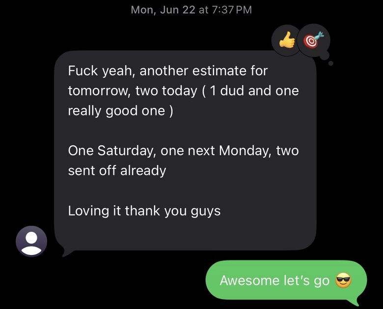 Client text message