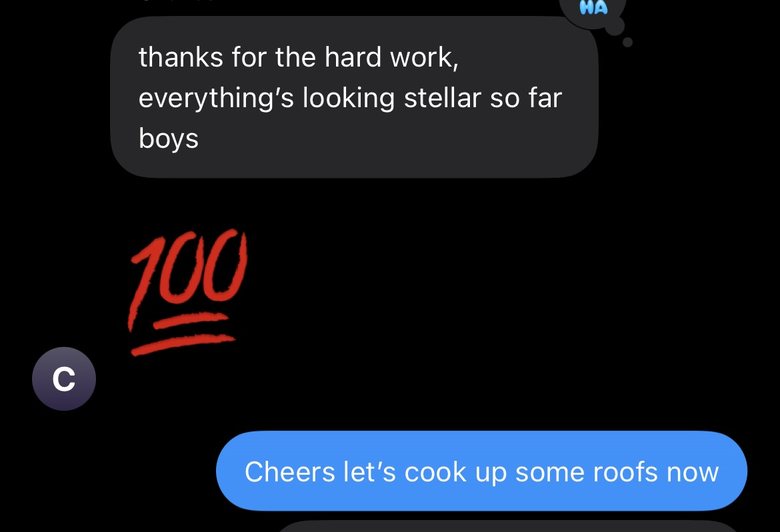 Client text message