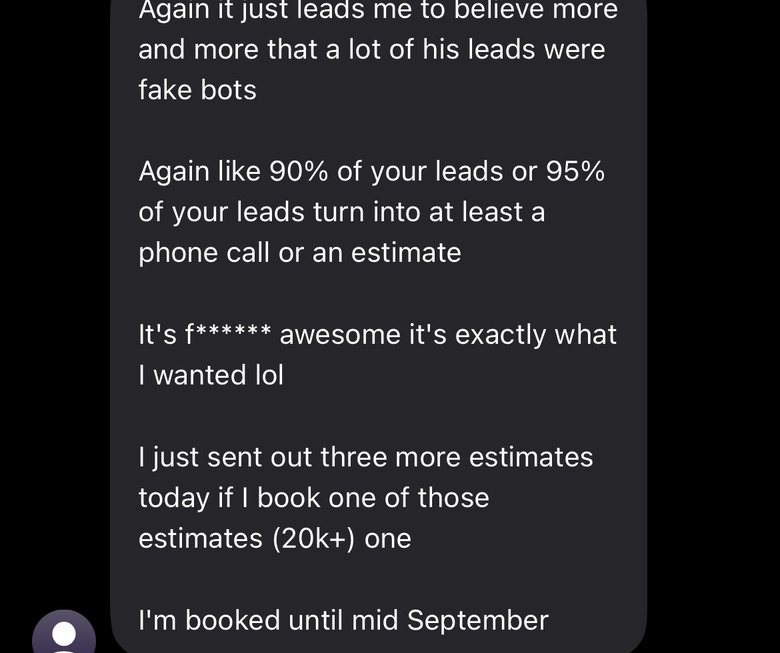 Client text message